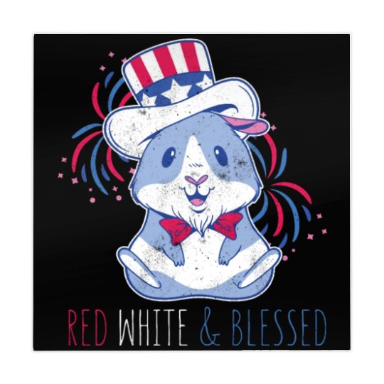 Blessed American Pig Guinea USA 4th Of July Mahjong Mats