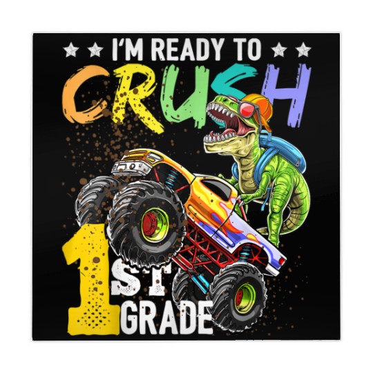 1st Grade Dinosaur Monster Truck Back To School Mahjong Mats