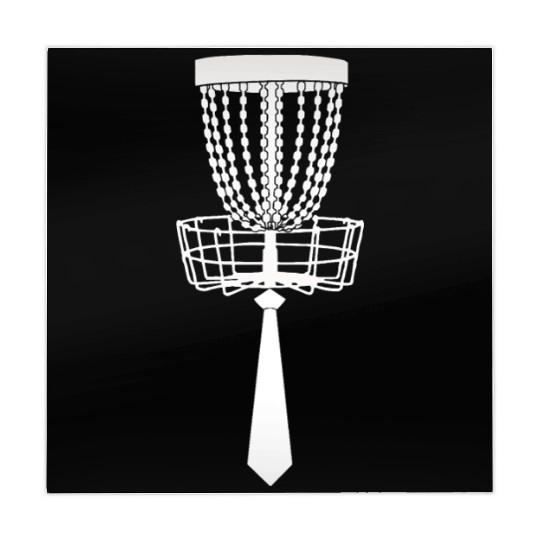 Funny classy disc golf basket with a tie Mahjong Mats
