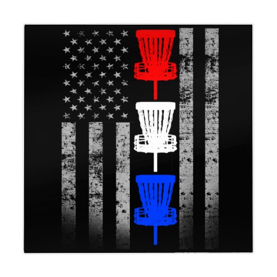 Red White and Blue Disc Golf Flag Mahjong Mats