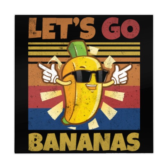 Retro Let's Bananas Funny Banana Mahjong Mats
