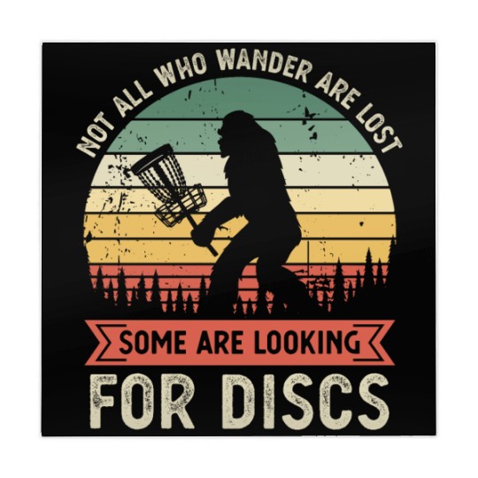 Funny Disc Golf Bigfoot Sasquash Vintage Sunset Mahjong Mats