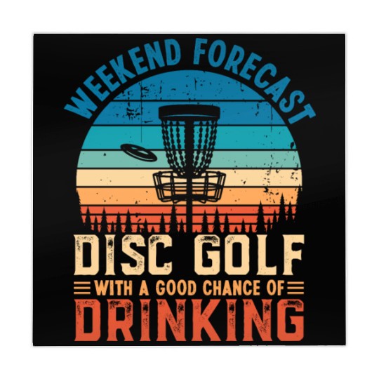 Disc Golf and Drinking Funny Weekend Forecast Gift Mahjong Mats