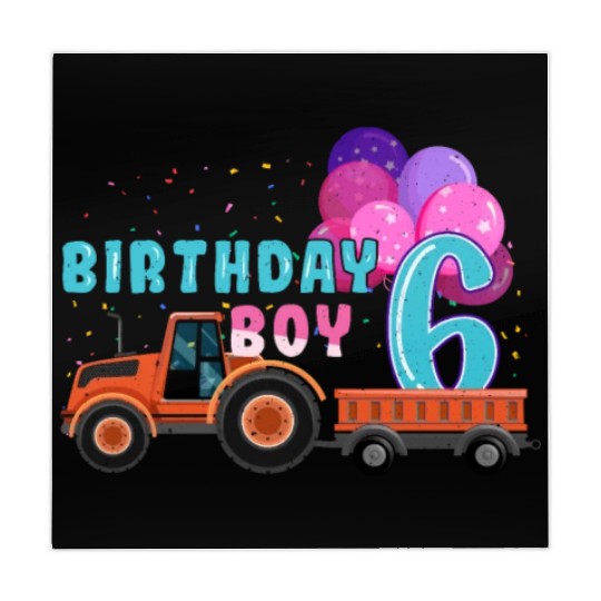 Birth Born Age 6 Year Old Boy Ranch Farm Tractor Mahjong Mats