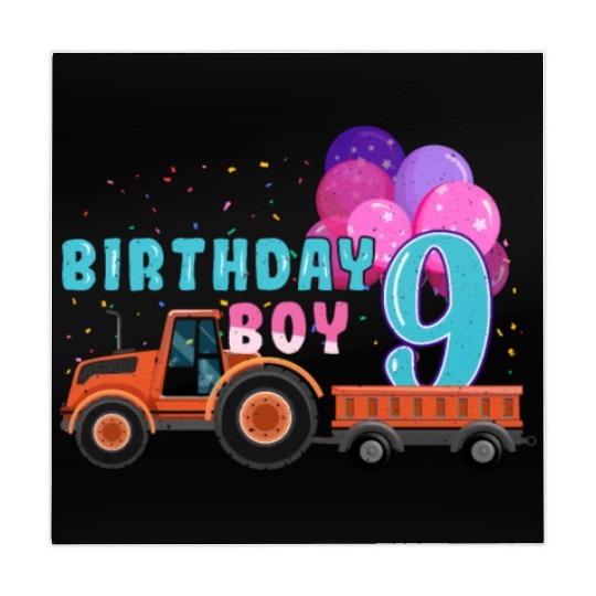Birth Born Age 9 Year Old Boy Ranch Farm Tractor Mahjong Mats