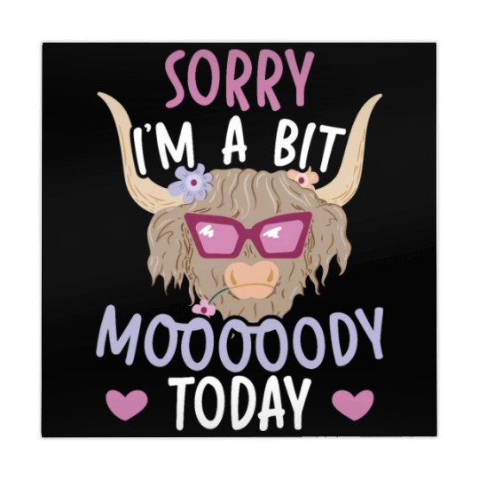 I'm A Bit Moody Today Scottist Highland Cow Lover Mahjong Mats