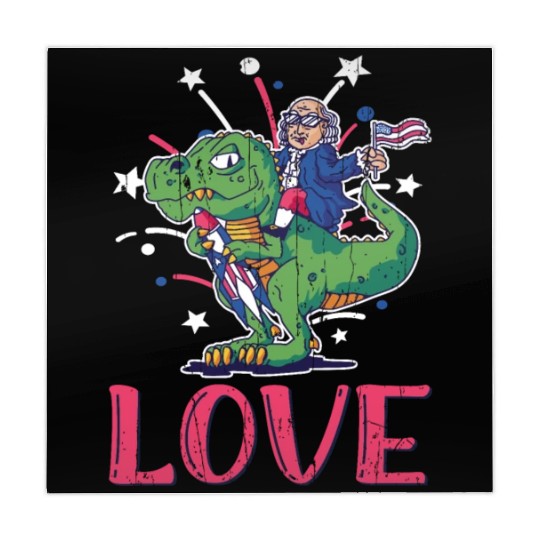 Love America Washington Dinosaur USA 4th Of July Mahjong Mats