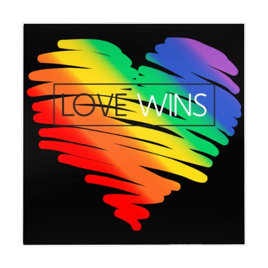 LGBT Rainbow Heart Love Wins Gay Lesbian Trans Bi Mahjong Mats