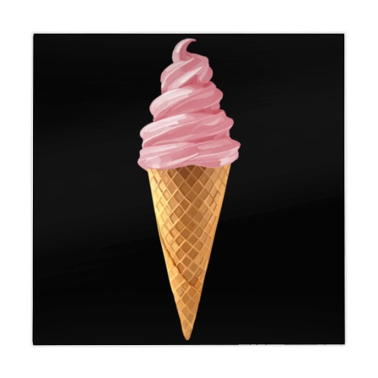 Pink Soft Serve Strawberry Icecream Cone Mahjong Mats