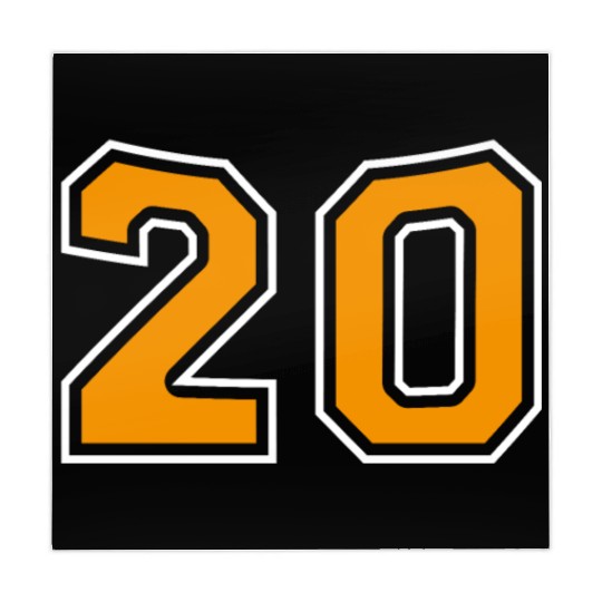 Number 20 Orange Mahjong Mats