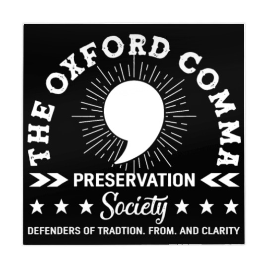 The Oxford Comma Appreciation Society Mahjong Mats