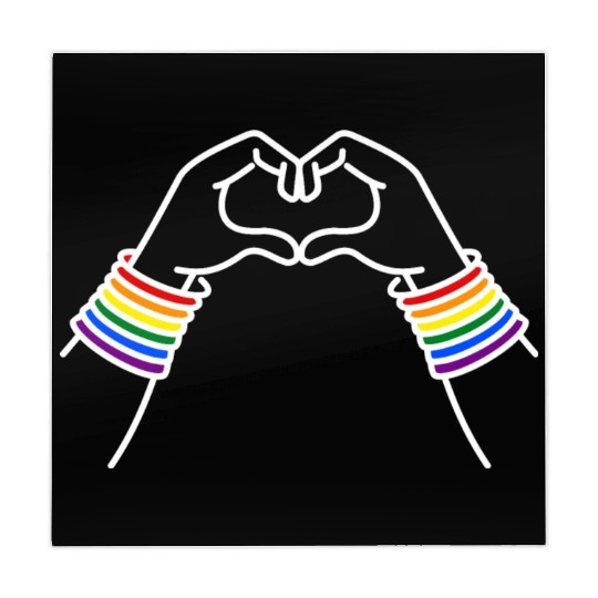 LGBT pride rainbow heart Mahjong Mats