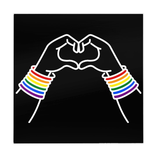 LGBT pride rainbow heart Mahjong Mats