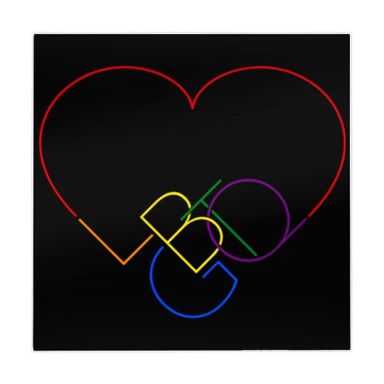 LGBT pride rainbow heart Mahjong Mats