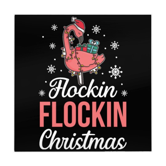 Christmas Pink Flamingo Flockin Xmas Holiday Gift Mahjong Mats