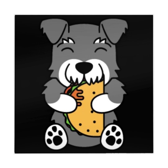 Schnauzer Taco Lover Mahjong Mats