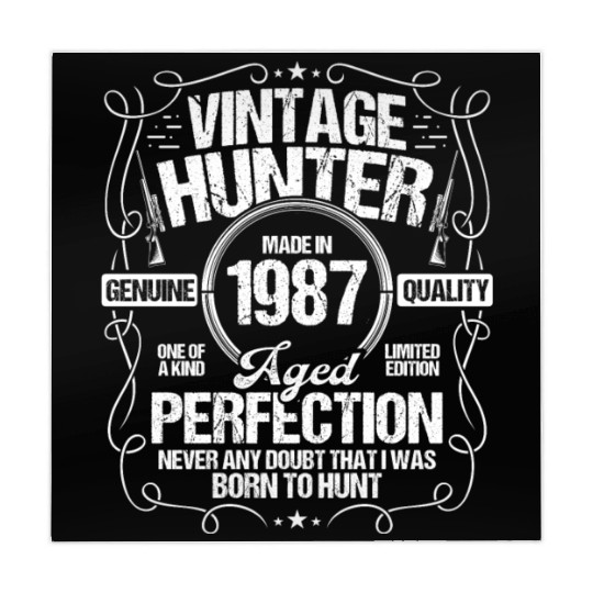 1987 Hunting for Boar Hunter Dog 1987 Year Born Mahjong Mats
