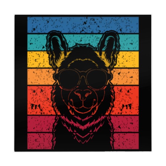 Retro Llama Alpaca Lover Birthday Llamas Mahjong Mats