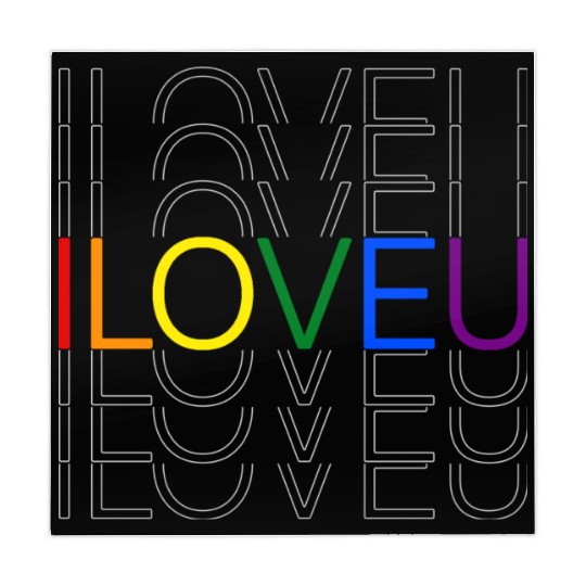 LGBT pride rainbow heart I Love You Mahjong Mats