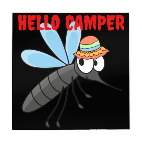 Hello camper | Cute mosquito with a colorful hat Mahjong Mats