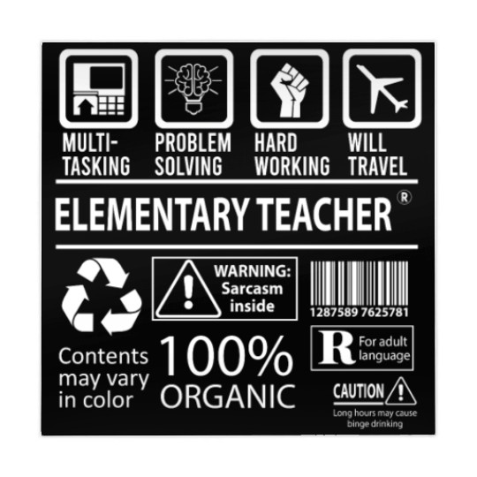 Elementary Teacher Mahjong Mats - Multitasking Job Gift