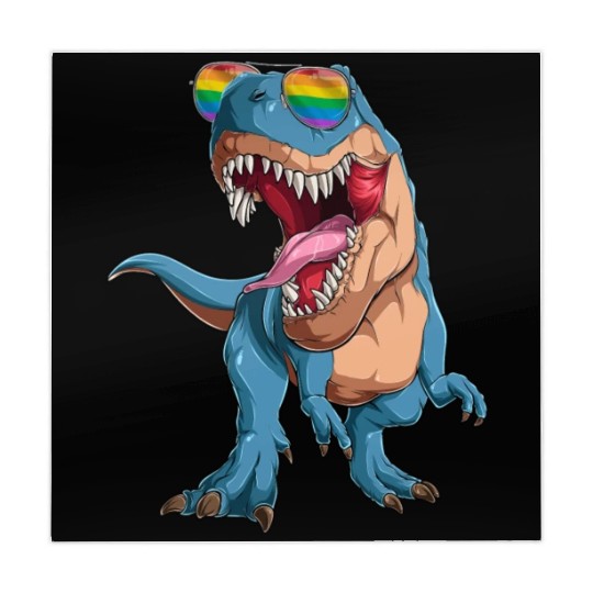 Funny Trex LGBT Gay Pride Rainbow Flag Mahjong Mats