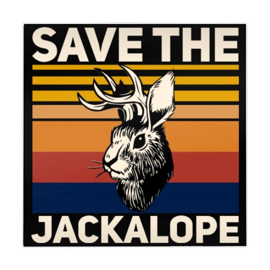 Save The Jackalope , Vintage Retro Camping Lover Mahjong Mats