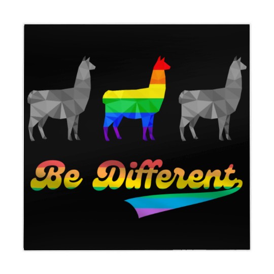 Llama Alpaca LGBTQ Gay Pride Rainbow Flag Differen Mahjong Mats