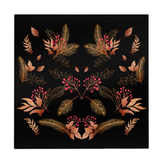 Sparkling Gold Leaves Mahjong Mats