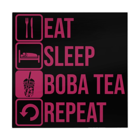 Daily Repeat Boba Tea Mahjong Mats