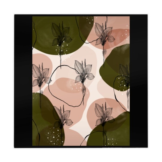 Summer Green Tropical flower Mahjong Mats