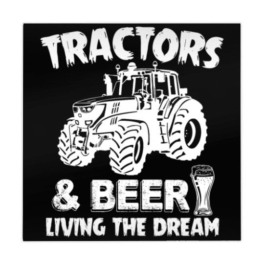 Tractors And Beer Living The Dream Funny Farmer Mahjong Mats