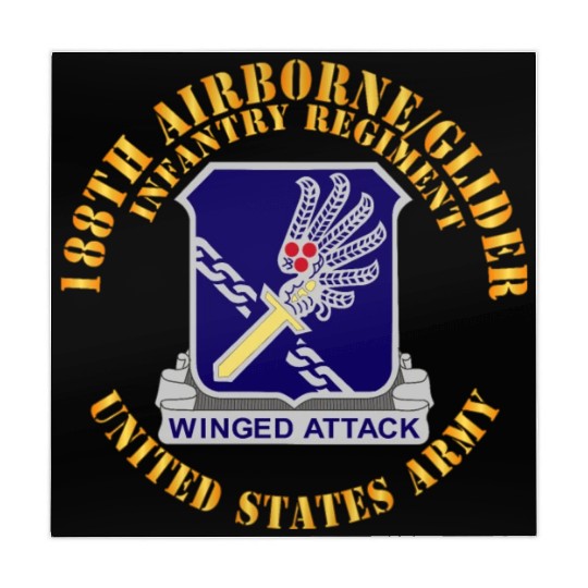Army 188th Airborne Glider Infantry Regiment DUI X Mahjong Mats