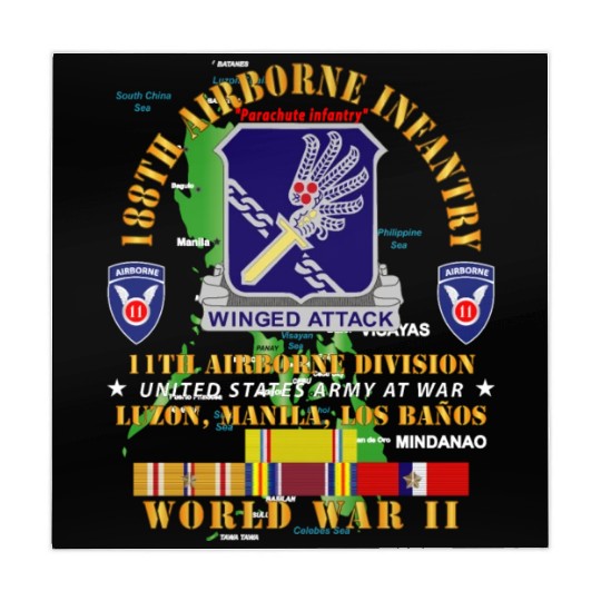 Army 188th Airborne Infantry The Philippines WWII Mahjong Mats