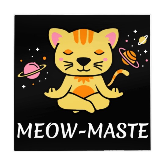 zen yoga cat space meditation sport training Mahjong Mats