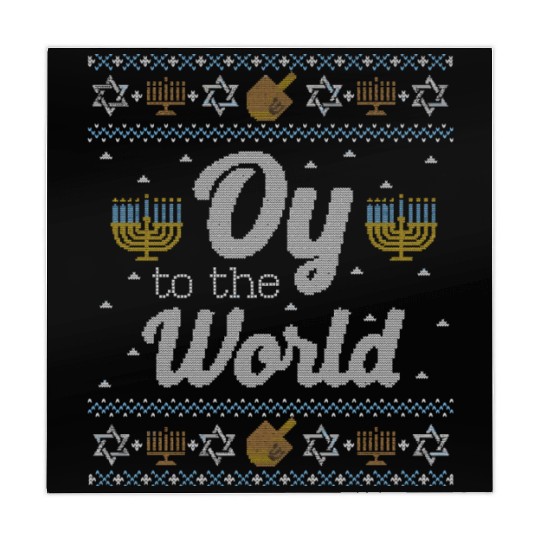Funny Hanukkah Oy To The World Mahjong Mats