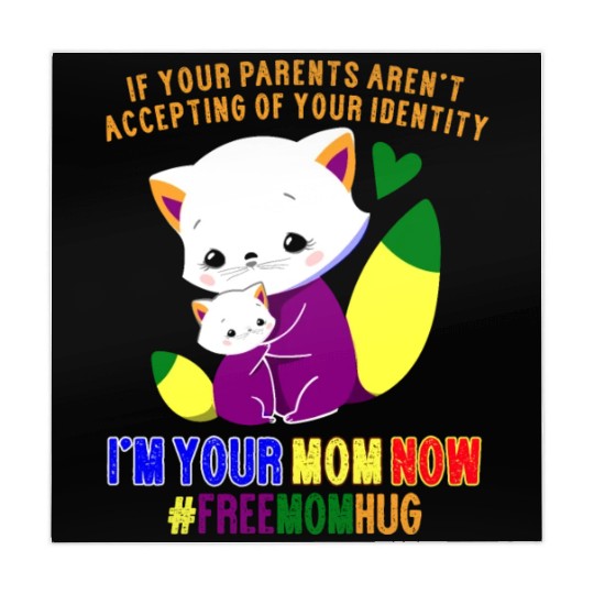 Free Mom Hugs Proud Mama Cat and Kitten Pride Mahjong Mats