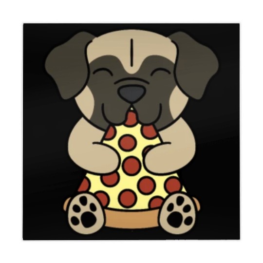 Bullmastiff Pizza Lover Mahjong Mats