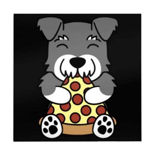 Schnauzer Pizza Lover Mahjong Mats