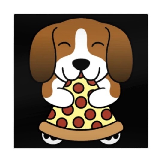 Basset Hound Pizza Lover Mahjong Mats
