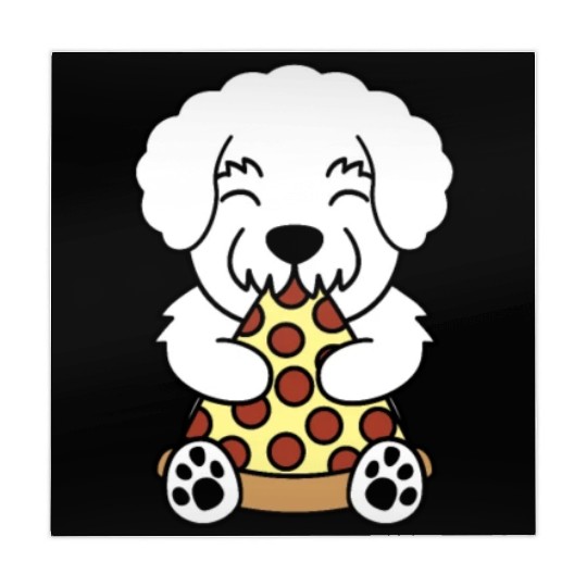 Bichon Frise Pizza Lover Mahjong Mats