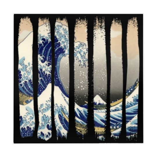 Edo Japan Hokusai Great Wave Off Kanagawa Tsunami Mahjong Mats