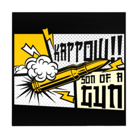 Kappow Bullets Gun Explosion Big bang Aesthetic Mahjong Mats