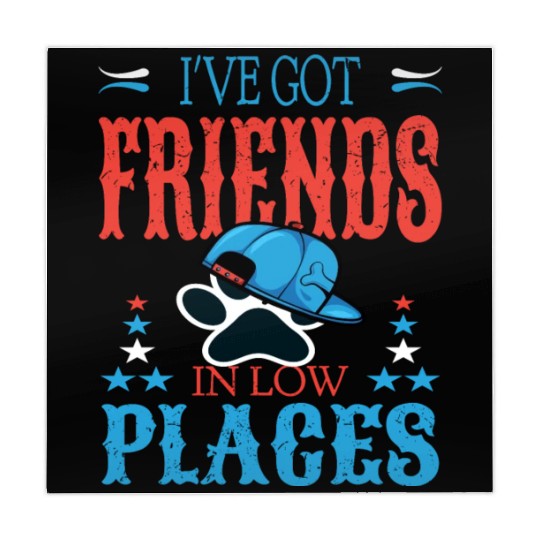 French Bulldog Dog I've got friends in low places Mahjong Mats