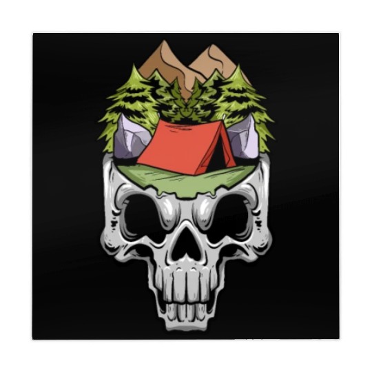 Camper Campsite Skull Skeleton Head Camp Camping Mahjong Mats