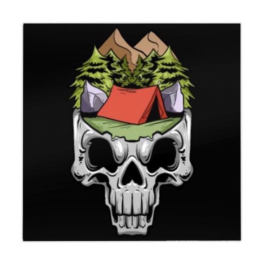 Camper Campsite Skull Skeleton Head Camp Camping Mahjong Mats