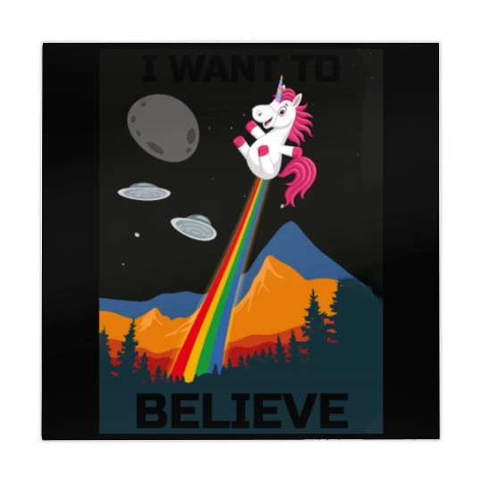 Unicorn "I Want To Believe" UAP Outfit Alien Ufo Mahjong Mats