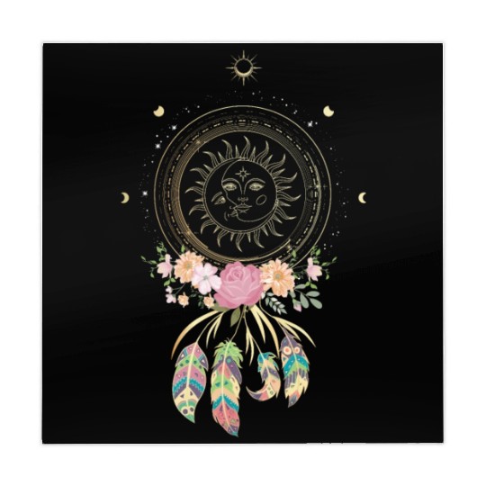 Beautiful Dreamcatcher Sun Moon Flowers Mahjong Mats