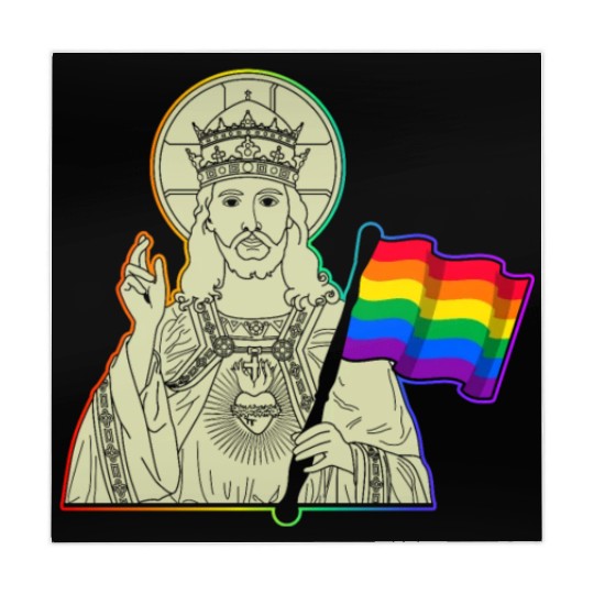 Jesus LGBTQ Flag Lesbian Gay Pride Mahjong Mats