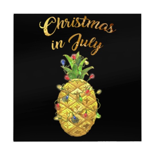 Christmas In July Pineapple Xmas Tree Lights Mahjong Mats